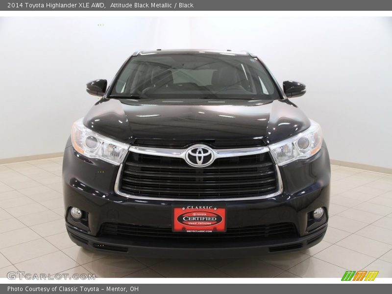 Attitude Black Metallic / Black 2014 Toyota Highlander XLE AWD