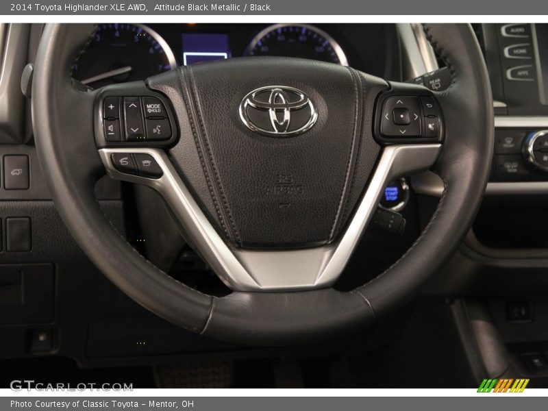 Attitude Black Metallic / Black 2014 Toyota Highlander XLE AWD