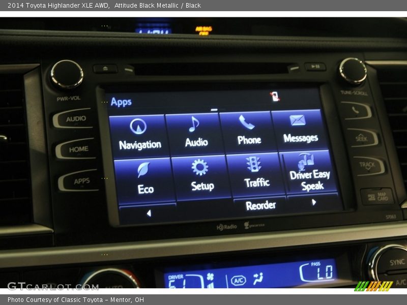 Attitude Black Metallic / Black 2014 Toyota Highlander XLE AWD