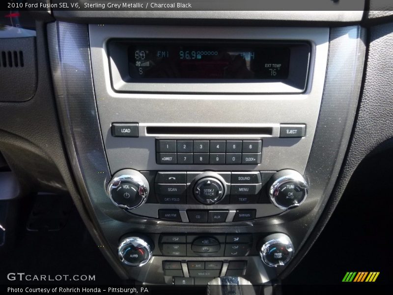 Sterling Grey Metallic / Charcoal Black 2010 Ford Fusion SEL V6