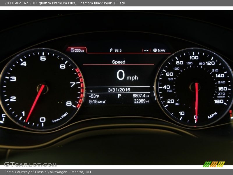 Phantom Black Pearl / Black 2014 Audi A7 3.0T quattro Premium Plus