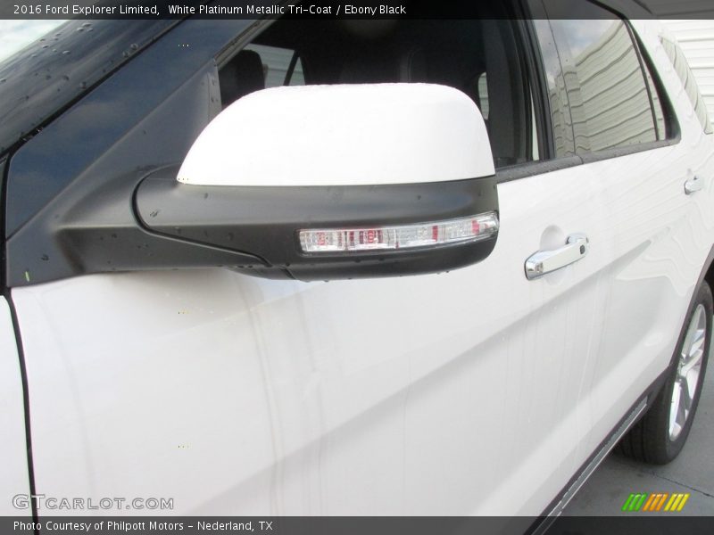 White Platinum Metallic Tri-Coat / Ebony Black 2016 Ford Explorer Limited