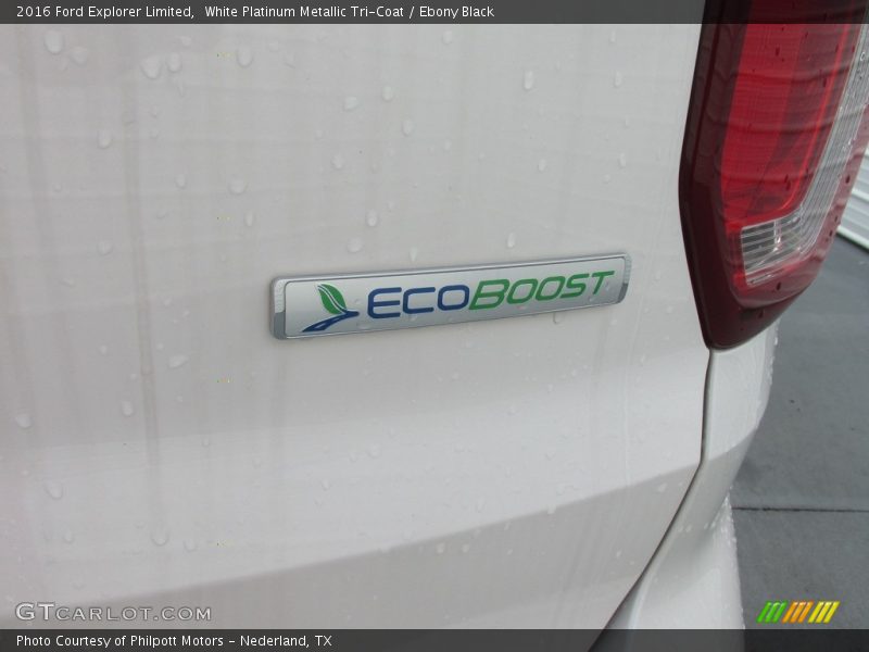 White Platinum Metallic Tri-Coat / Ebony Black 2016 Ford Explorer Limited