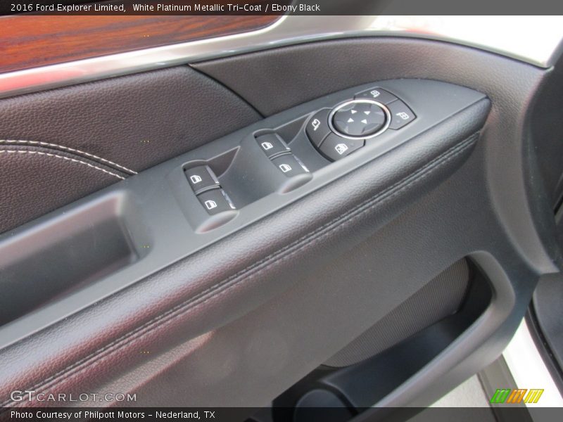 White Platinum Metallic Tri-Coat / Ebony Black 2016 Ford Explorer Limited