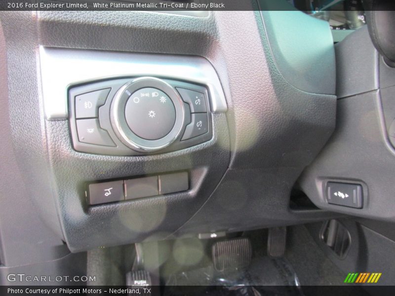 White Platinum Metallic Tri-Coat / Ebony Black 2016 Ford Explorer Limited