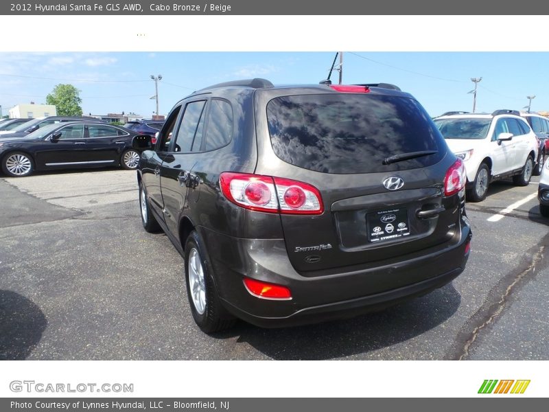 Cabo Bronze / Beige 2012 Hyundai Santa Fe GLS AWD