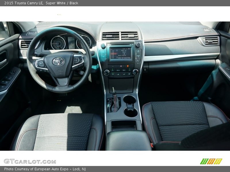 Super White / Black 2015 Toyota Camry LE