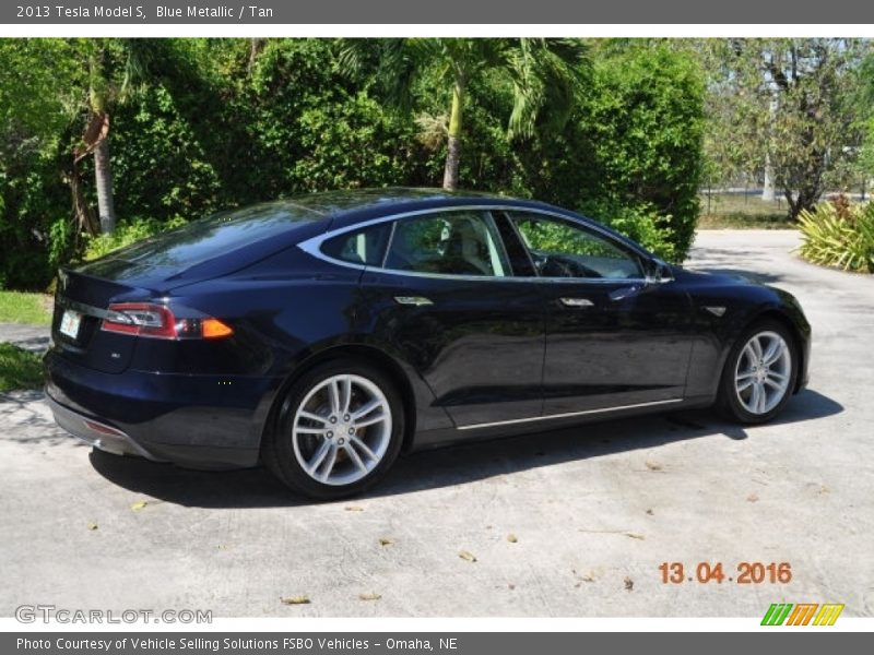 Blue Metallic / Tan 2013 Tesla Model S