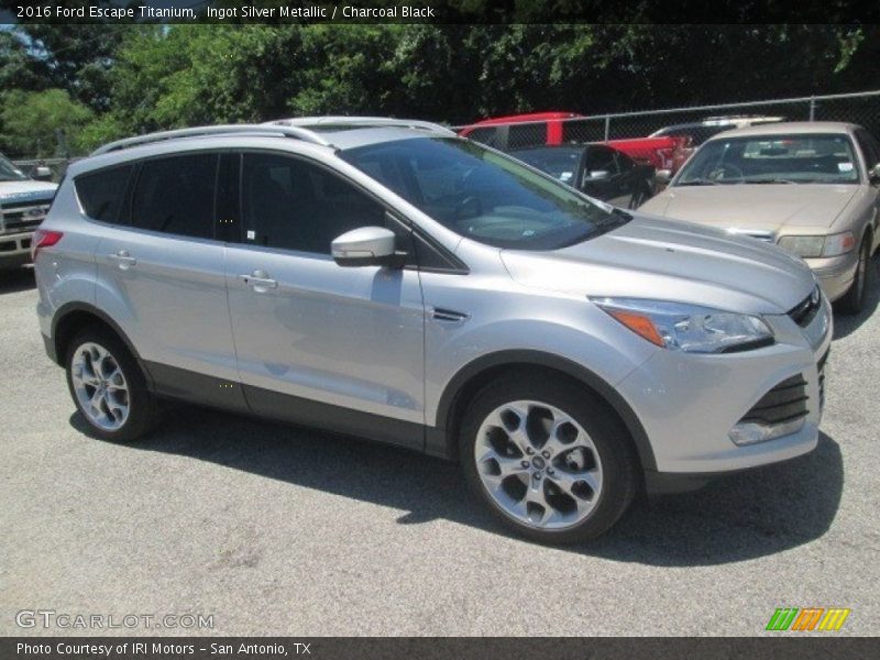 Ingot Silver Metallic / Charcoal Black 2016 Ford Escape Titanium