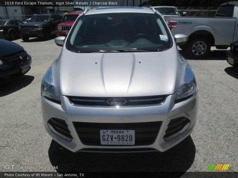 Ingot Silver Metallic / Charcoal Black 2016 Ford Escape Titanium