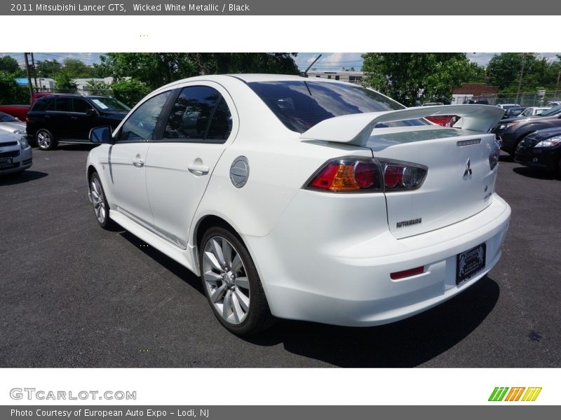Wicked White Metallic / Black 2011 Mitsubishi Lancer GTS