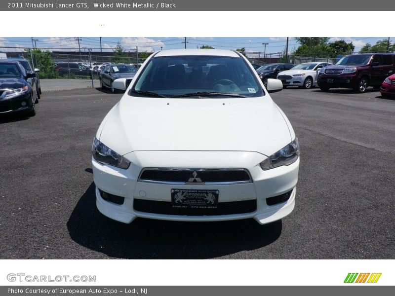 Wicked White Metallic / Black 2011 Mitsubishi Lancer GTS