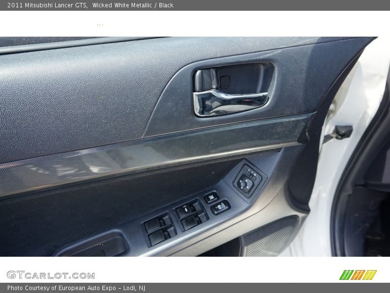 Wicked White Metallic / Black 2011 Mitsubishi Lancer GTS