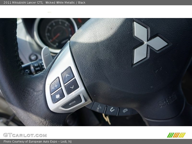Wicked White Metallic / Black 2011 Mitsubishi Lancer GTS