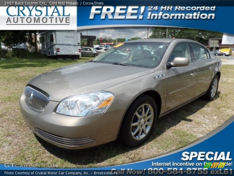 Gold Mist Metallic / Cocoa/Shale 2007 Buick Lucerne CXL