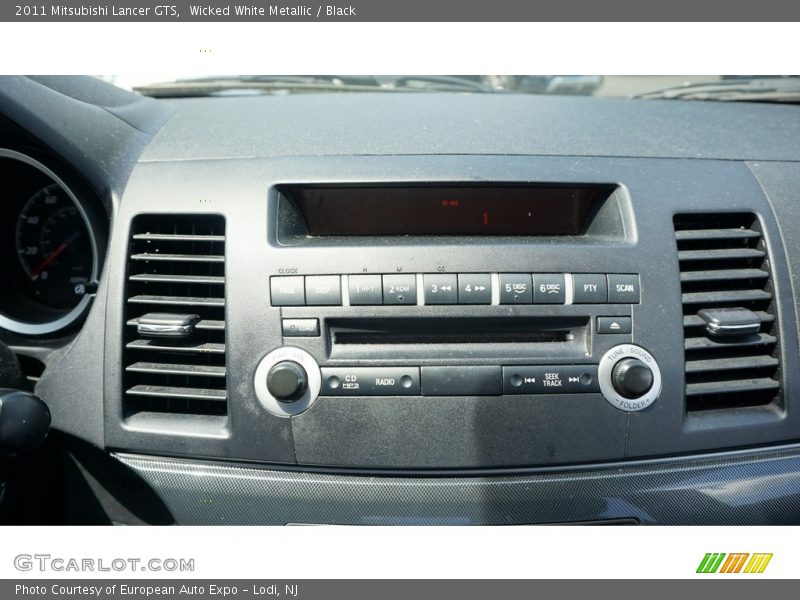 Wicked White Metallic / Black 2011 Mitsubishi Lancer GTS