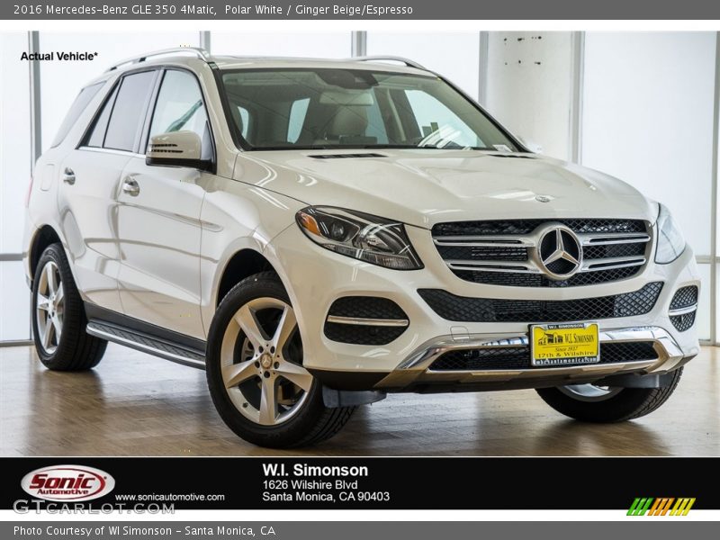 Polar White / Ginger Beige/Espresso 2016 Mercedes-Benz GLE 350 4Matic