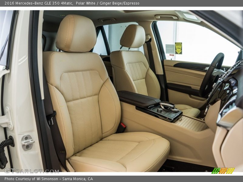 Polar White / Ginger Beige/Espresso 2016 Mercedes-Benz GLE 350 4Matic