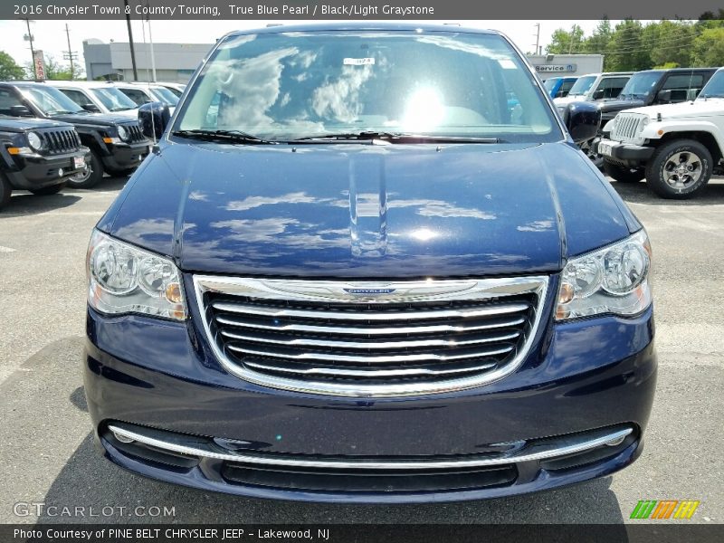 True Blue Pearl / Black/Light Graystone 2016 Chrysler Town & Country Touring