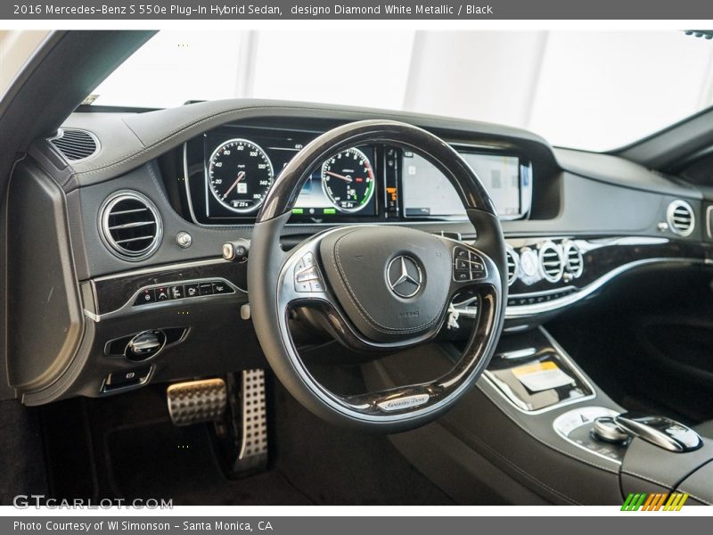 designo Diamond White Metallic / Black 2016 Mercedes-Benz S 550e Plug-In Hybrid Sedan