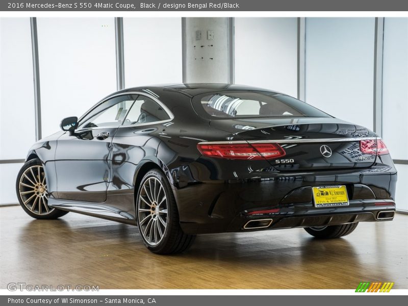Black / designo Bengal Red/Black 2016 Mercedes-Benz S 550 4Matic Coupe