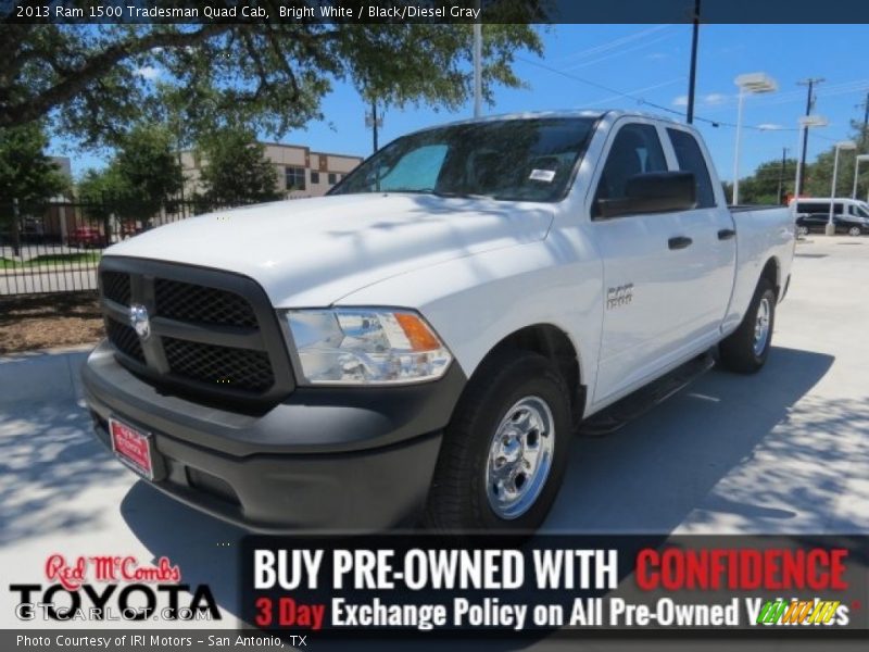 Bright White / Black/Diesel Gray 2013 Ram 1500 Tradesman Quad Cab