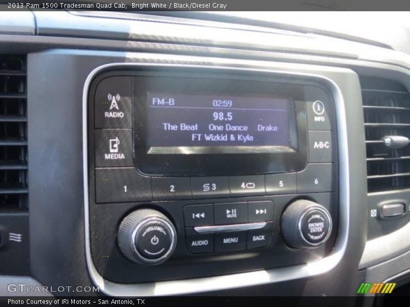 Bright White / Black/Diesel Gray 2013 Ram 1500 Tradesman Quad Cab