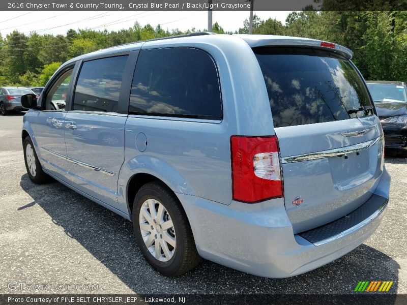 Crystal Blue Pearl / Black/Light Graystone 2016 Chrysler Town & Country Touring