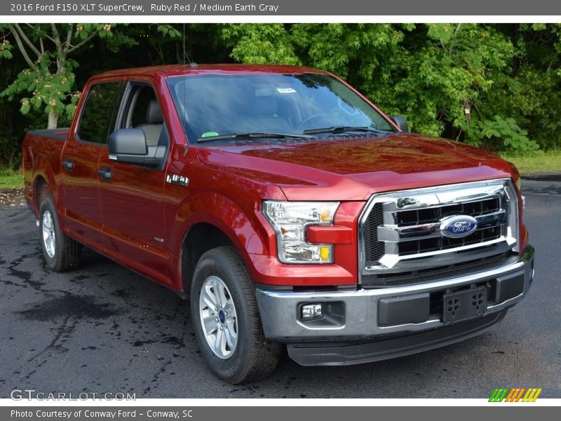 Ruby Red / Medium Earth Gray 2016 Ford F150 XLT SuperCrew