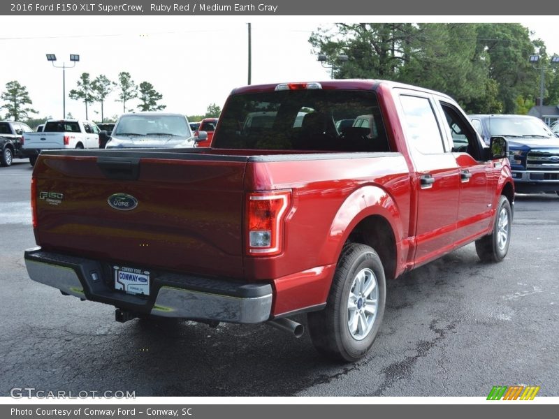 Ruby Red / Medium Earth Gray 2016 Ford F150 XLT SuperCrew
