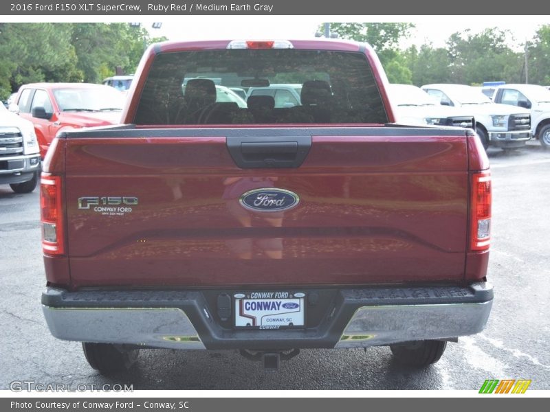Ruby Red / Medium Earth Gray 2016 Ford F150 XLT SuperCrew