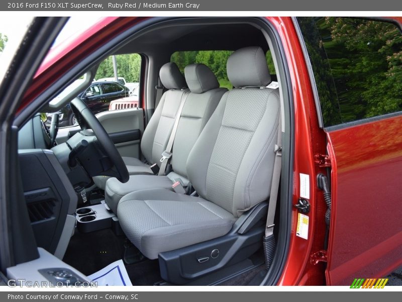 Ruby Red / Medium Earth Gray 2016 Ford F150 XLT SuperCrew