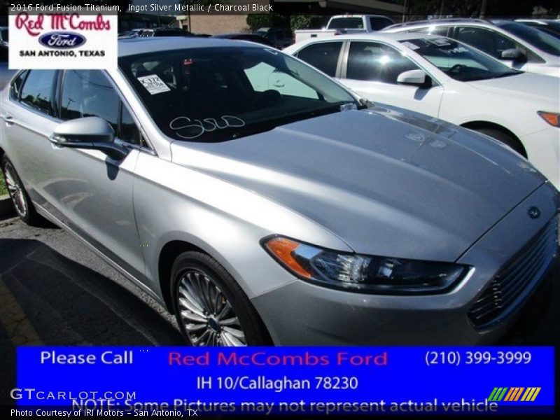 Ingot Silver Metallic / Charcoal Black 2016 Ford Fusion Titanium