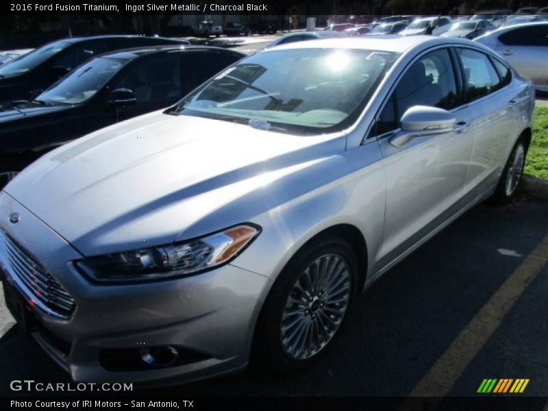 Ingot Silver Metallic / Charcoal Black 2016 Ford Fusion Titanium