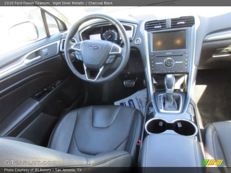 Ingot Silver Metallic / Charcoal Black 2016 Ford Fusion Titanium