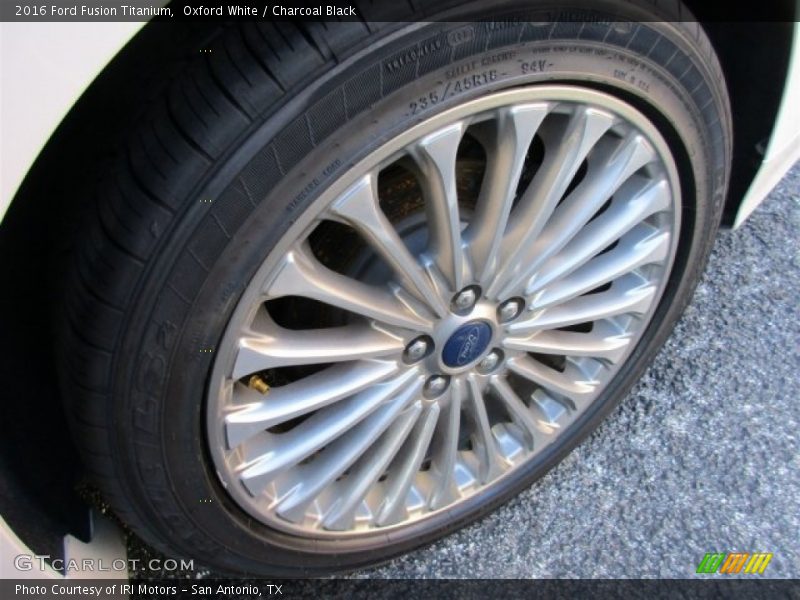 Oxford White / Charcoal Black 2016 Ford Fusion Titanium