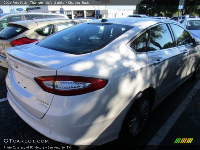Oxford White / Charcoal Black 2016 Ford Fusion Titanium