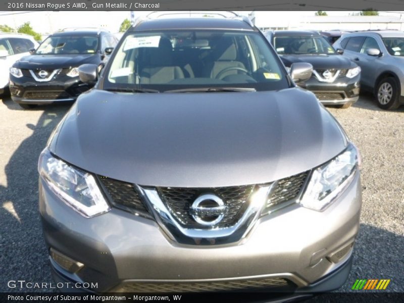 Gun Metallic / Charcoal 2016 Nissan Rogue S AWD