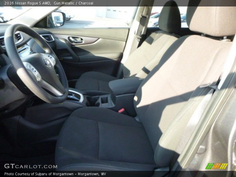 Gun Metallic / Charcoal 2016 Nissan Rogue S AWD