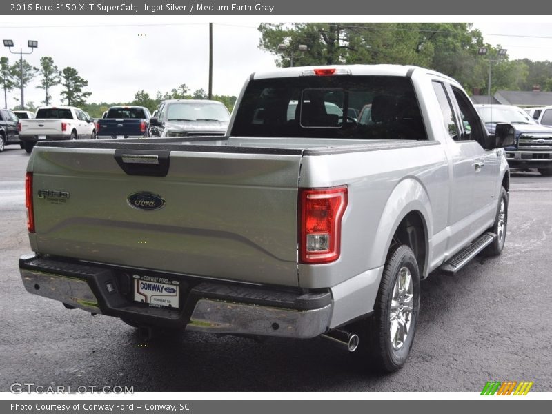 Ingot Silver / Medium Earth Gray 2016 Ford F150 XLT SuperCab