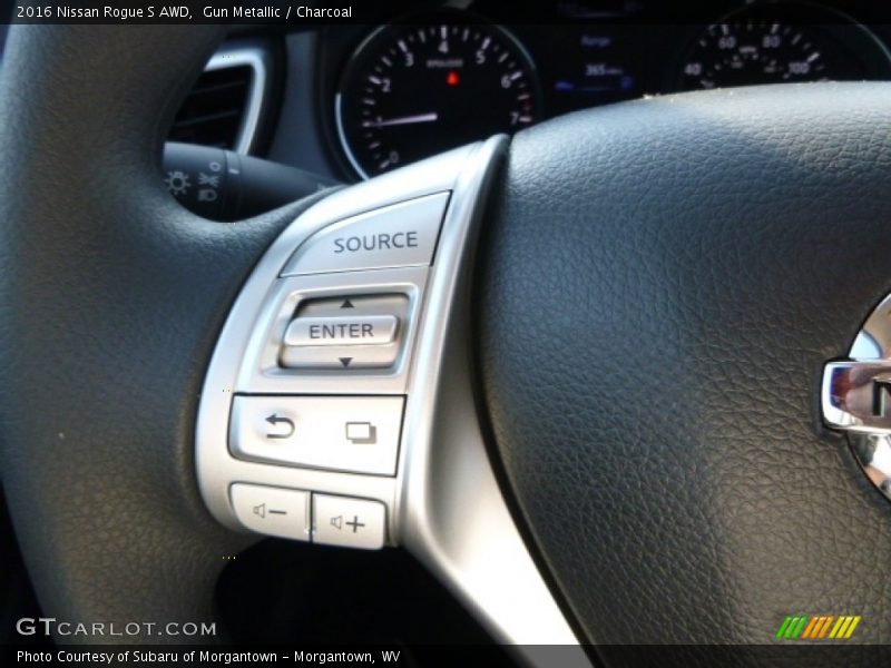 Gun Metallic / Charcoal 2016 Nissan Rogue S AWD