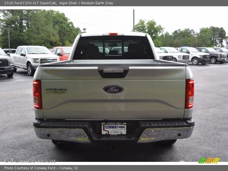 Ingot Silver / Medium Earth Gray 2016 Ford F150 XLT SuperCab