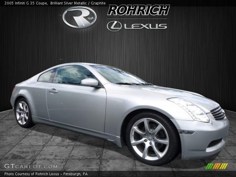 Brilliant Silver Metallic / Graphite 2005 Infiniti G 35 Coupe