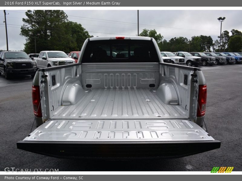 Ingot Silver / Medium Earth Gray 2016 Ford F150 XLT SuperCab