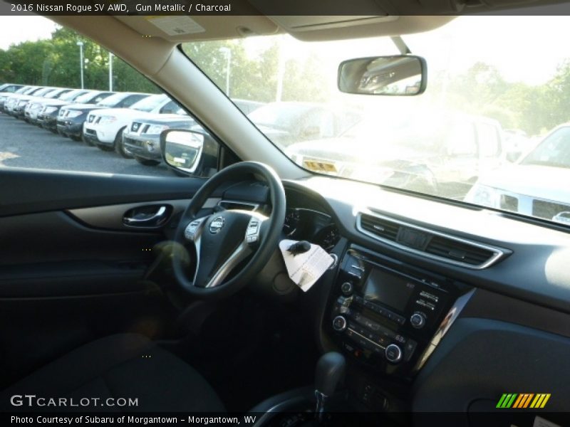 Gun Metallic / Charcoal 2016 Nissan Rogue SV AWD