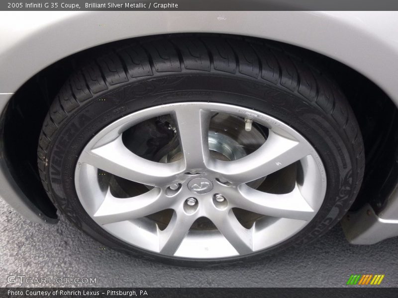 Brilliant Silver Metallic / Graphite 2005 Infiniti G 35 Coupe