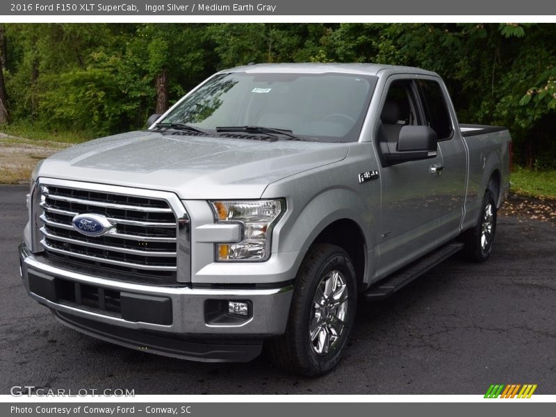 Ingot Silver / Medium Earth Gray 2016 Ford F150 XLT SuperCab