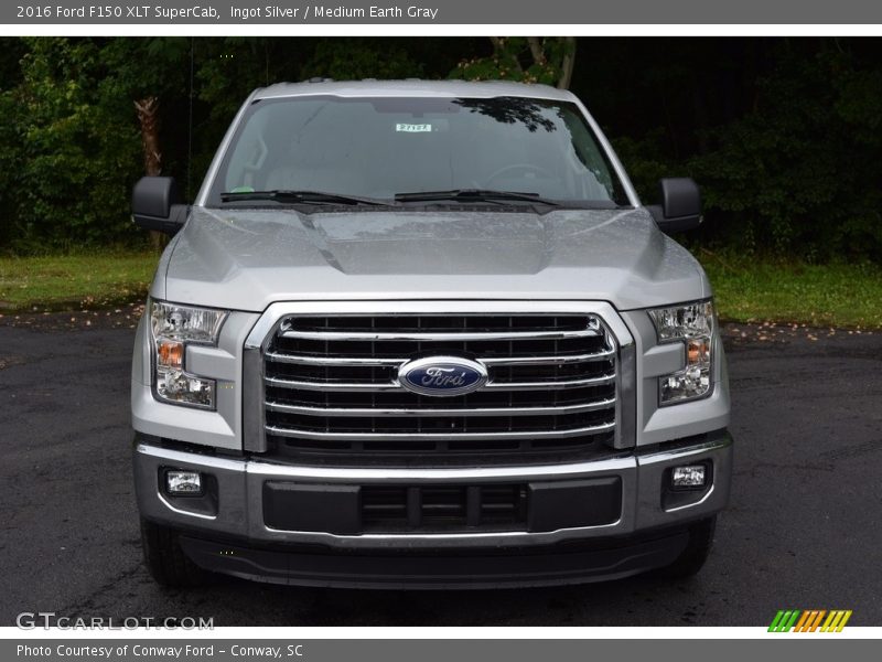 Ingot Silver / Medium Earth Gray 2016 Ford F150 XLT SuperCab