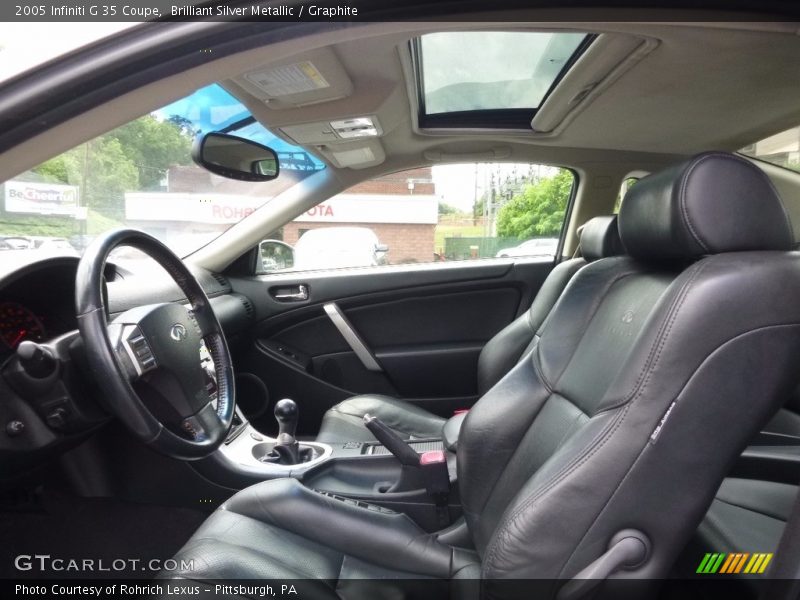Brilliant Silver Metallic / Graphite 2005 Infiniti G 35 Coupe