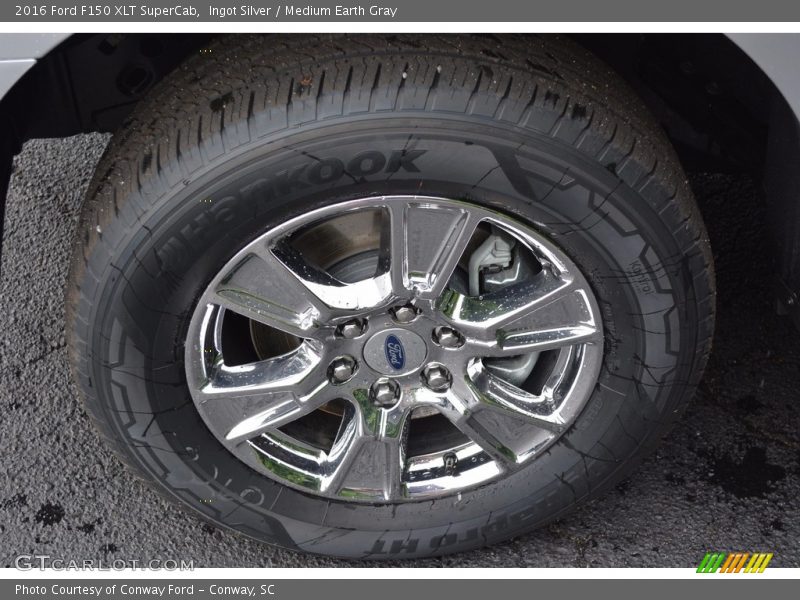 Ingot Silver / Medium Earth Gray 2016 Ford F150 XLT SuperCab